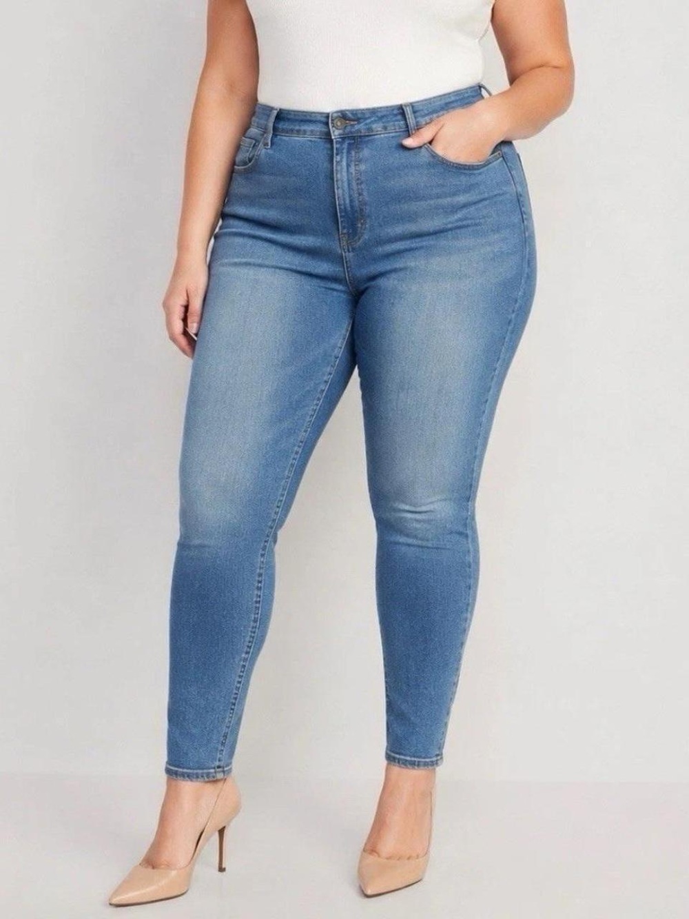 Old Navy Medium Blue High-Rise Skinny Jeans